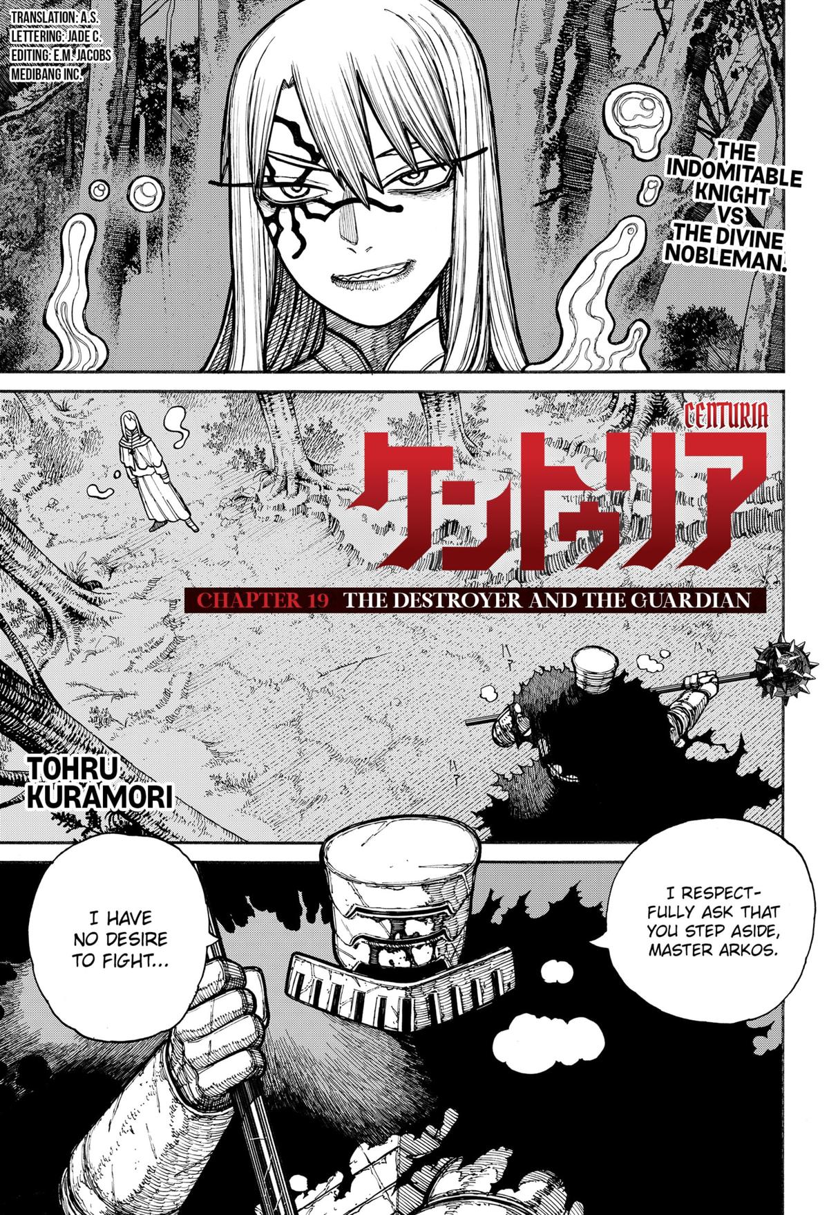 Centuria Manga Chapter 19 page 1 - The Destroyer and the Guardian