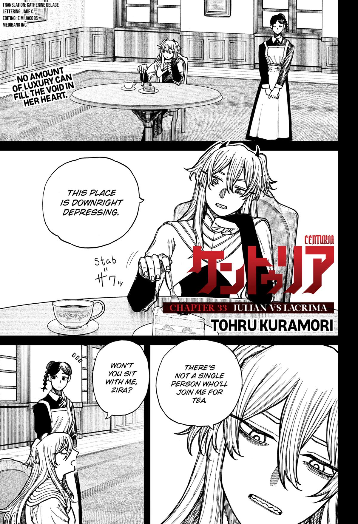 Centuria Manga Chapter 33 page 1 - Julian vs Lacrima